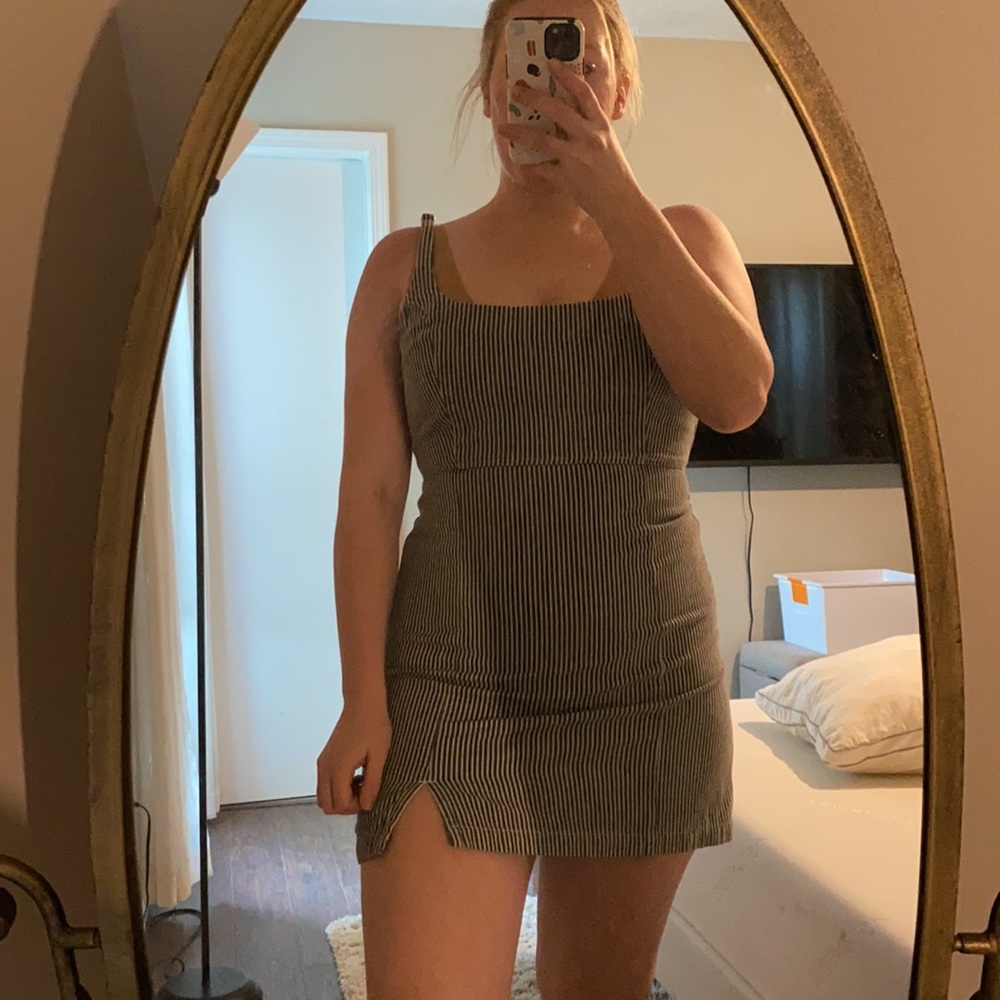 Bdg Hudson Pin Stripe Denim Mini Dress